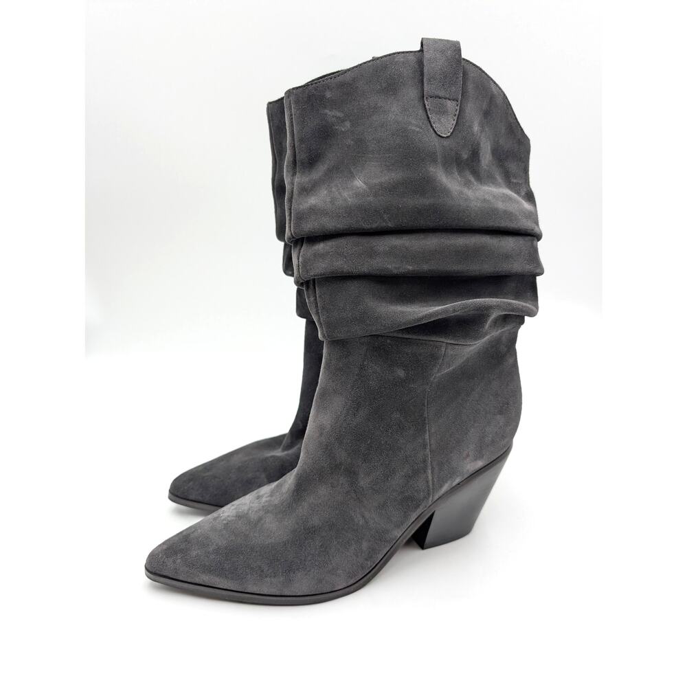 Marc Fisher LTD Myleea Pointe Toe Dress Boots Women's Gray Size US9.5M EU40.5